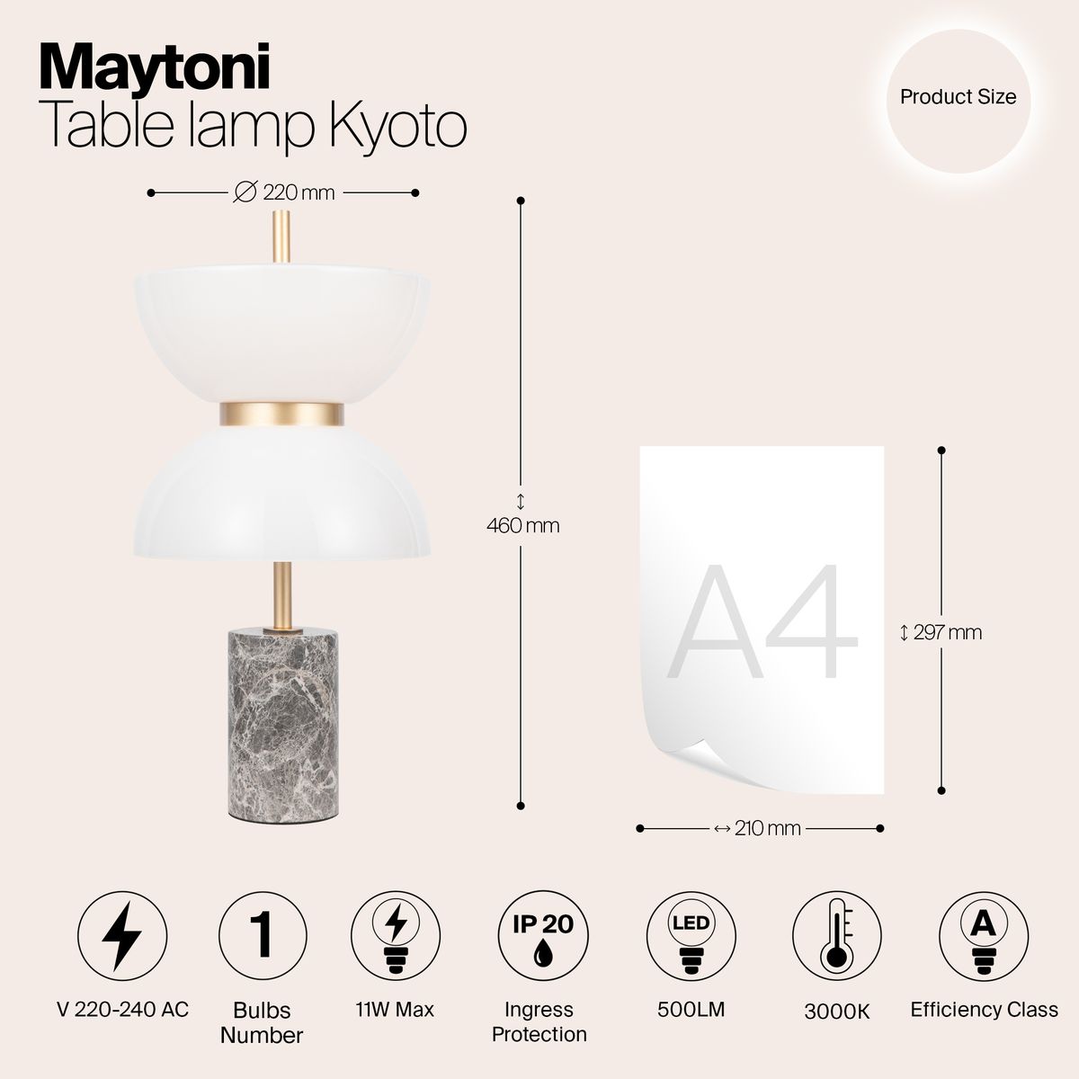 Настольная светодиодная лампа Maytoni Memory MOD178TL-L11GR3K 1