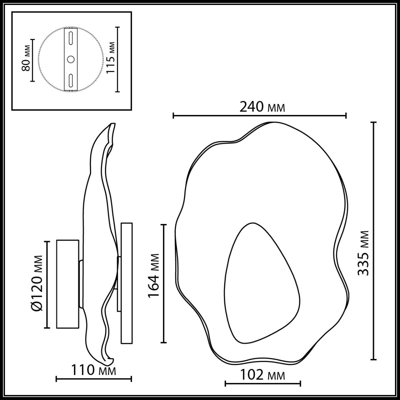 Настенный светодиодный светильник Odeon Light Coralla L-Vision 5461/12WLA 1