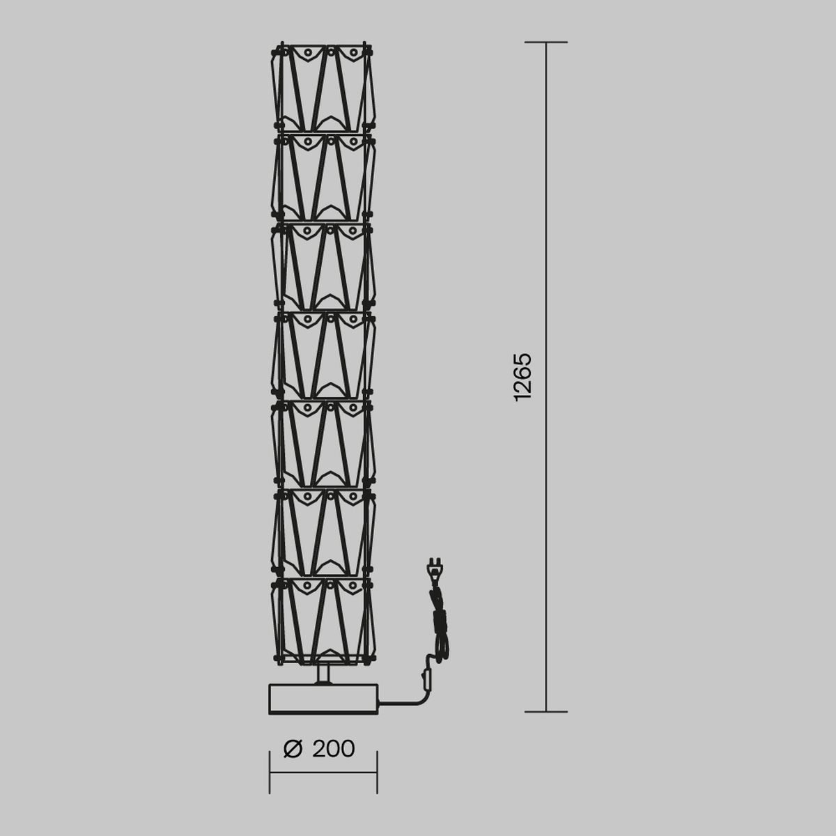 Торшер Maytoni Puntes MOD043FL-08CH 1