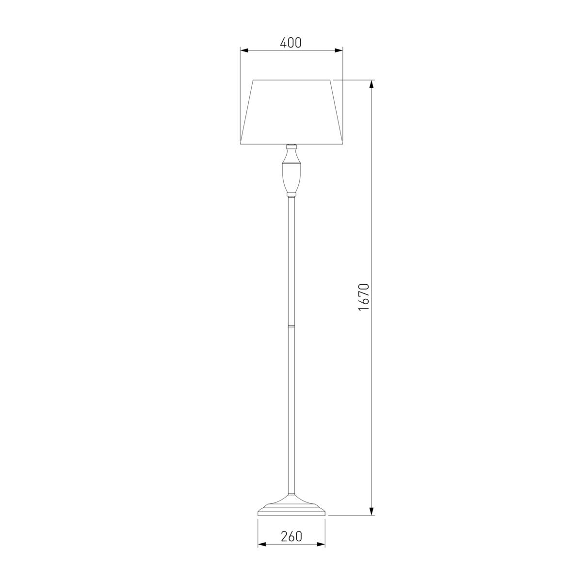 Торшер Eurosvet London 01081/1 белый с золотом 1