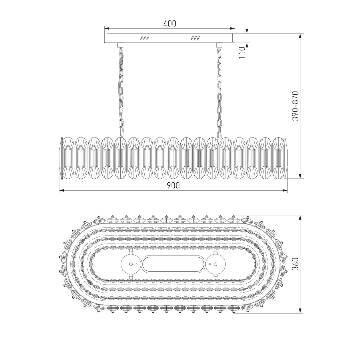 Подвесной светодиодный светильник Bogates Chaleur 423/1 1