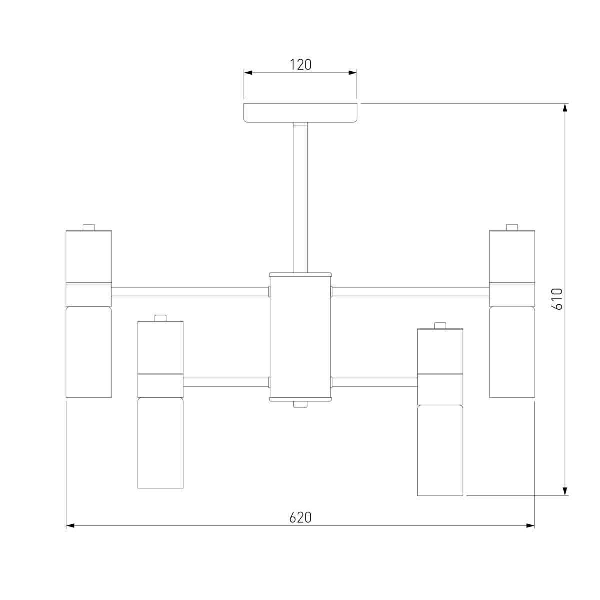Подвесная люстра Eurosvet Tesoro 70125/6 черный 1