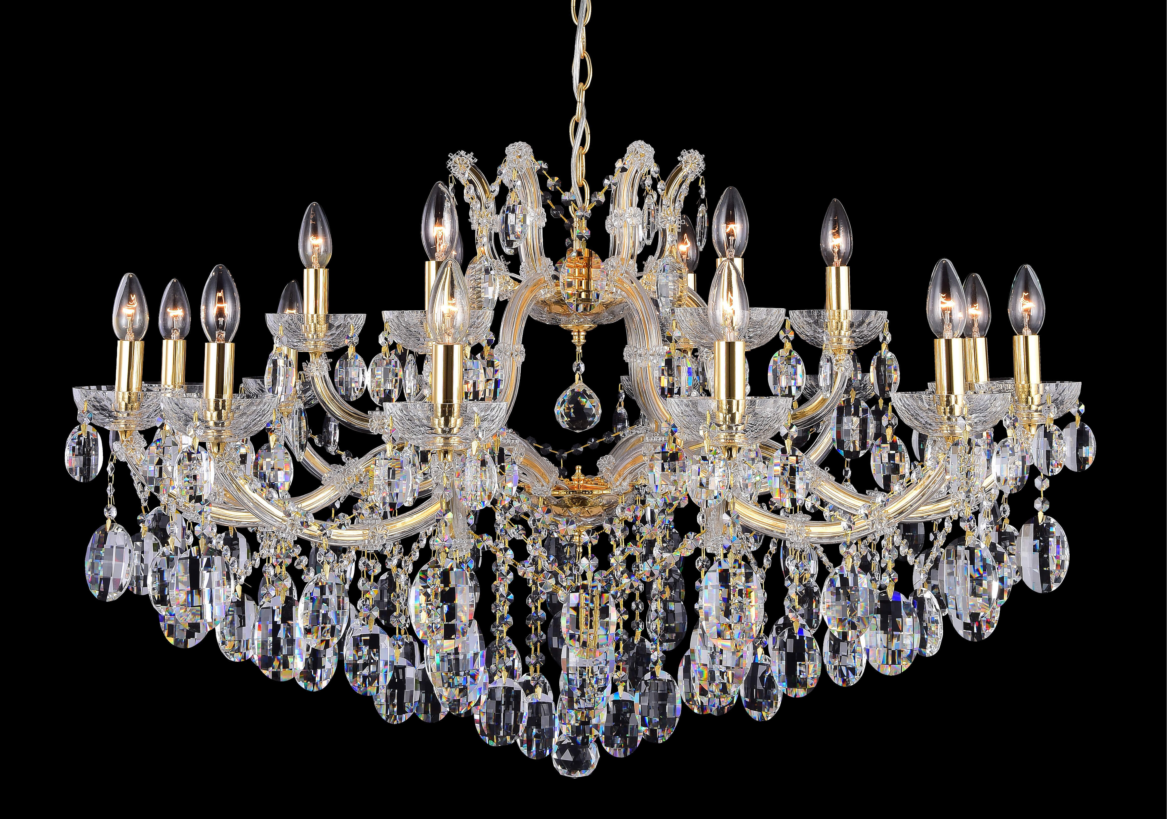 Подвесная люстра Crystal Lux Hollywood SP12+6 Gold 2