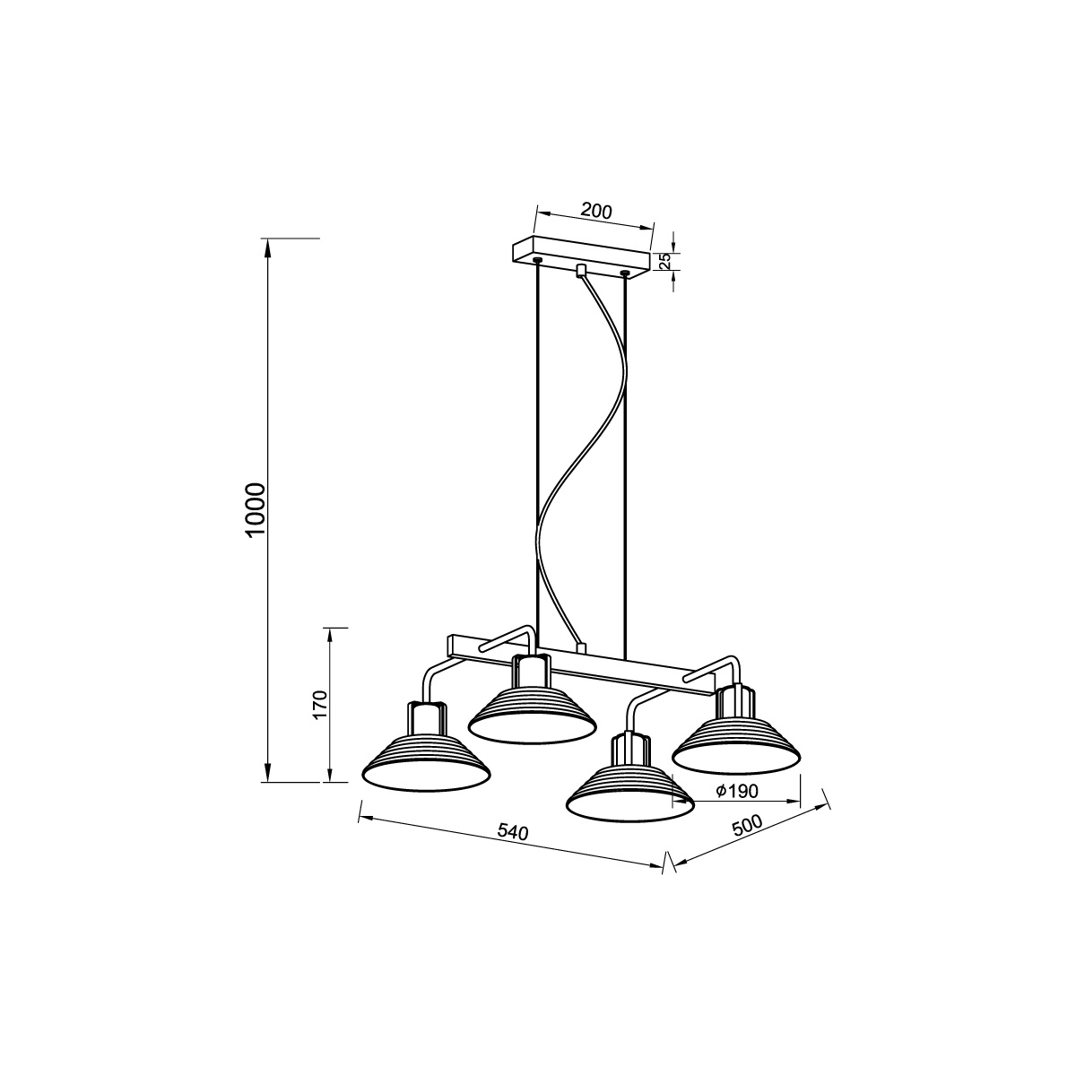 Подвесной светильник Vele Luce Intrigo VL5822P04 3