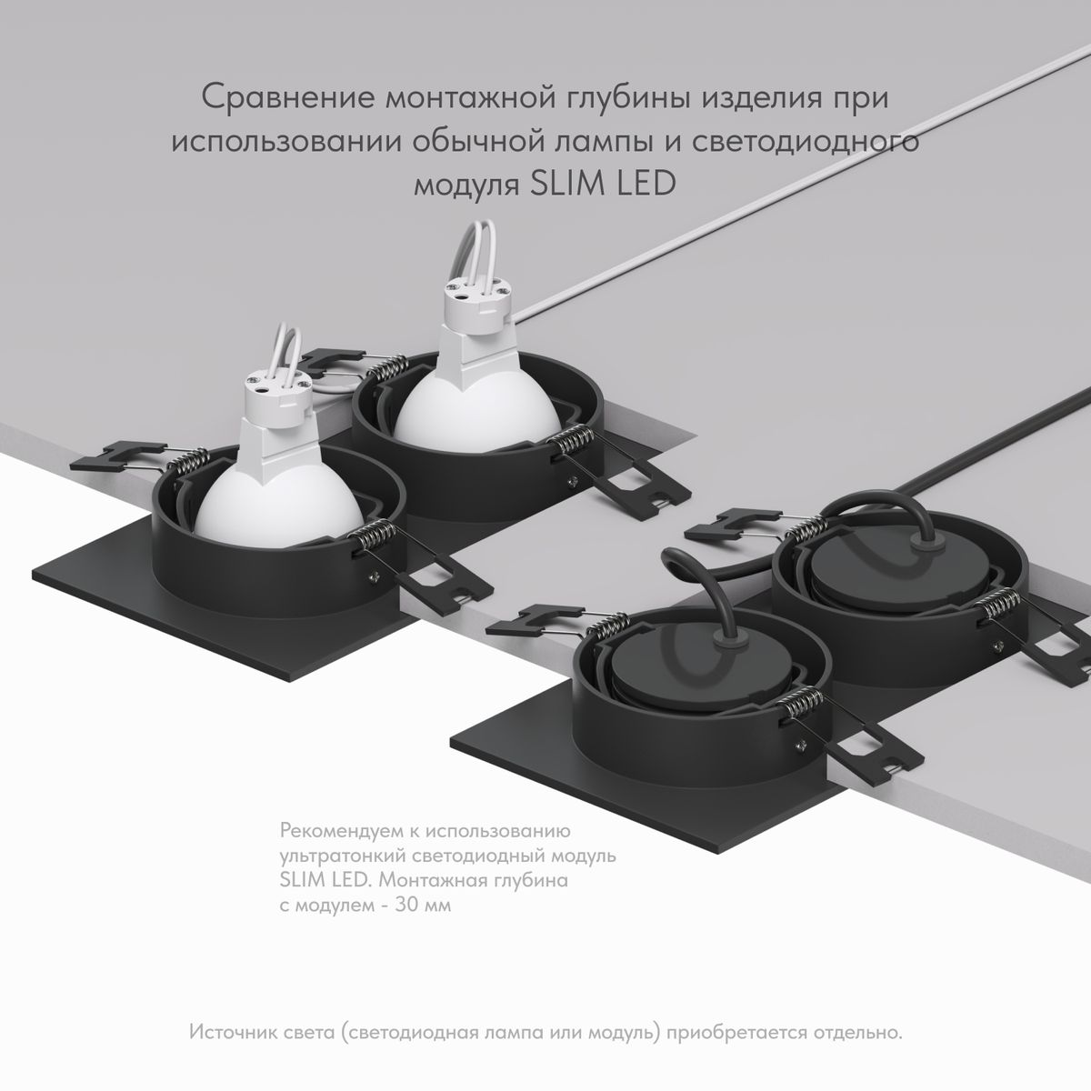 Встраиваемый светильник Denkirs Billum DK3022-BK 5