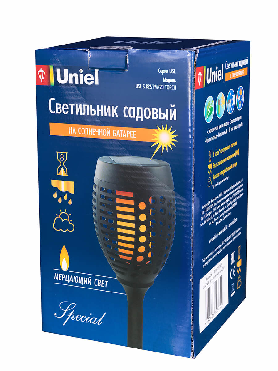 Светильник на солнечных батареях Uniel Фонари USL-S-183/PM490 Small Torch UL-00004281 3