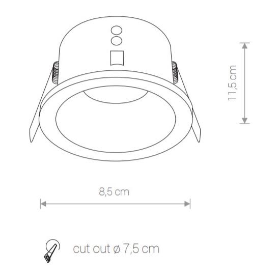 Встраиваемый светильник Nowodvorski Charlie 8367 изображение 2 Встраиваемый светильник Nowodvorski Charlie 8367 Фото № 2