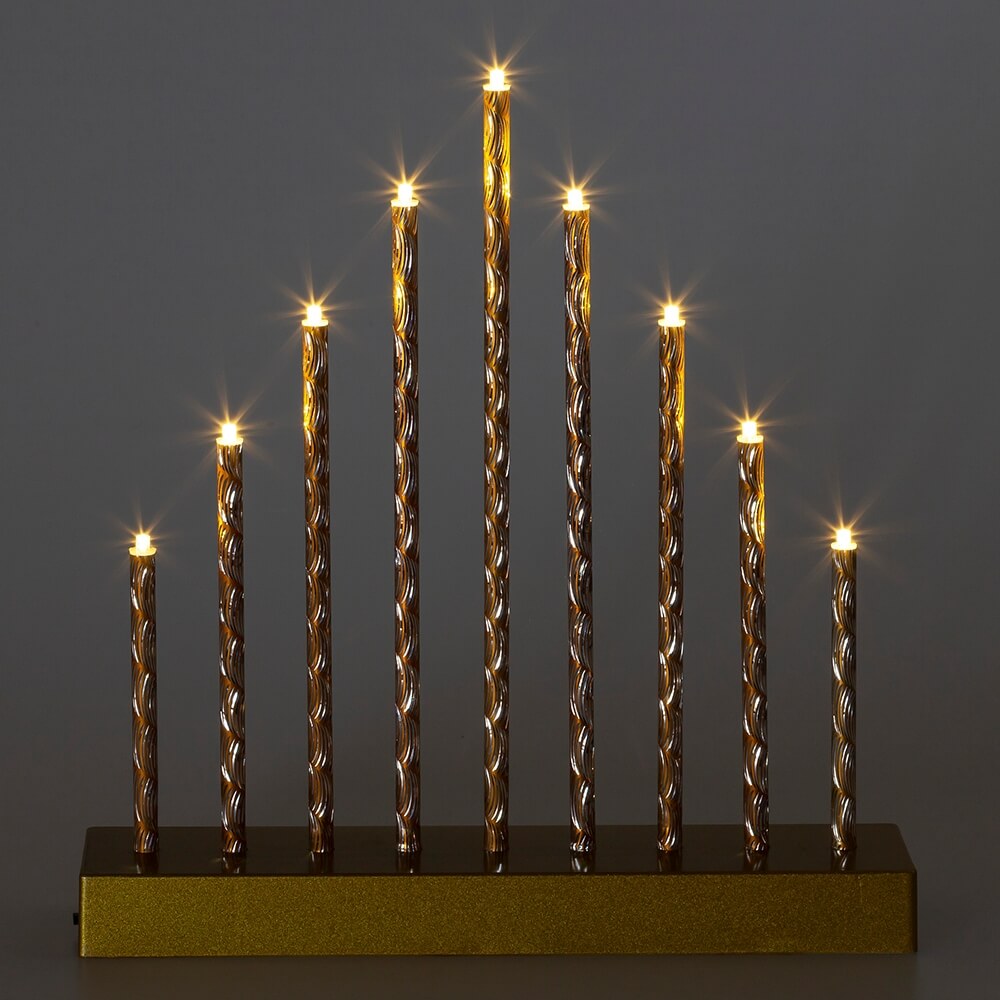 Светодиодная новогодняя фигура ЭРА ENGS-09 Свечи 9 LED Б0051935 1