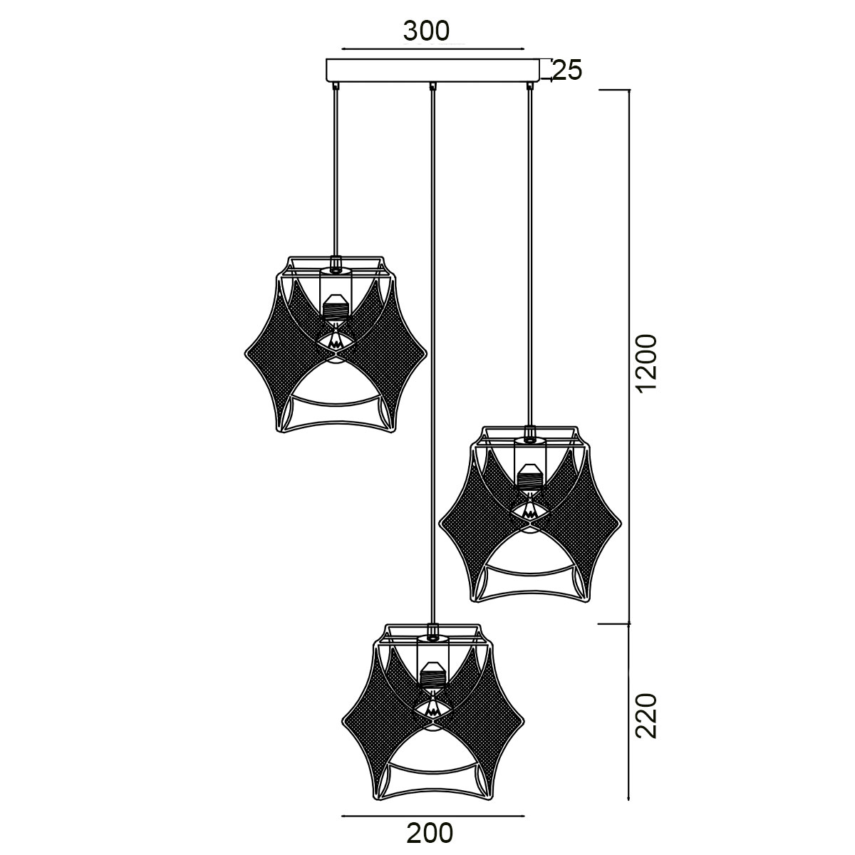 Подвесной светильник Vele Luce Spark VL6352P03 1