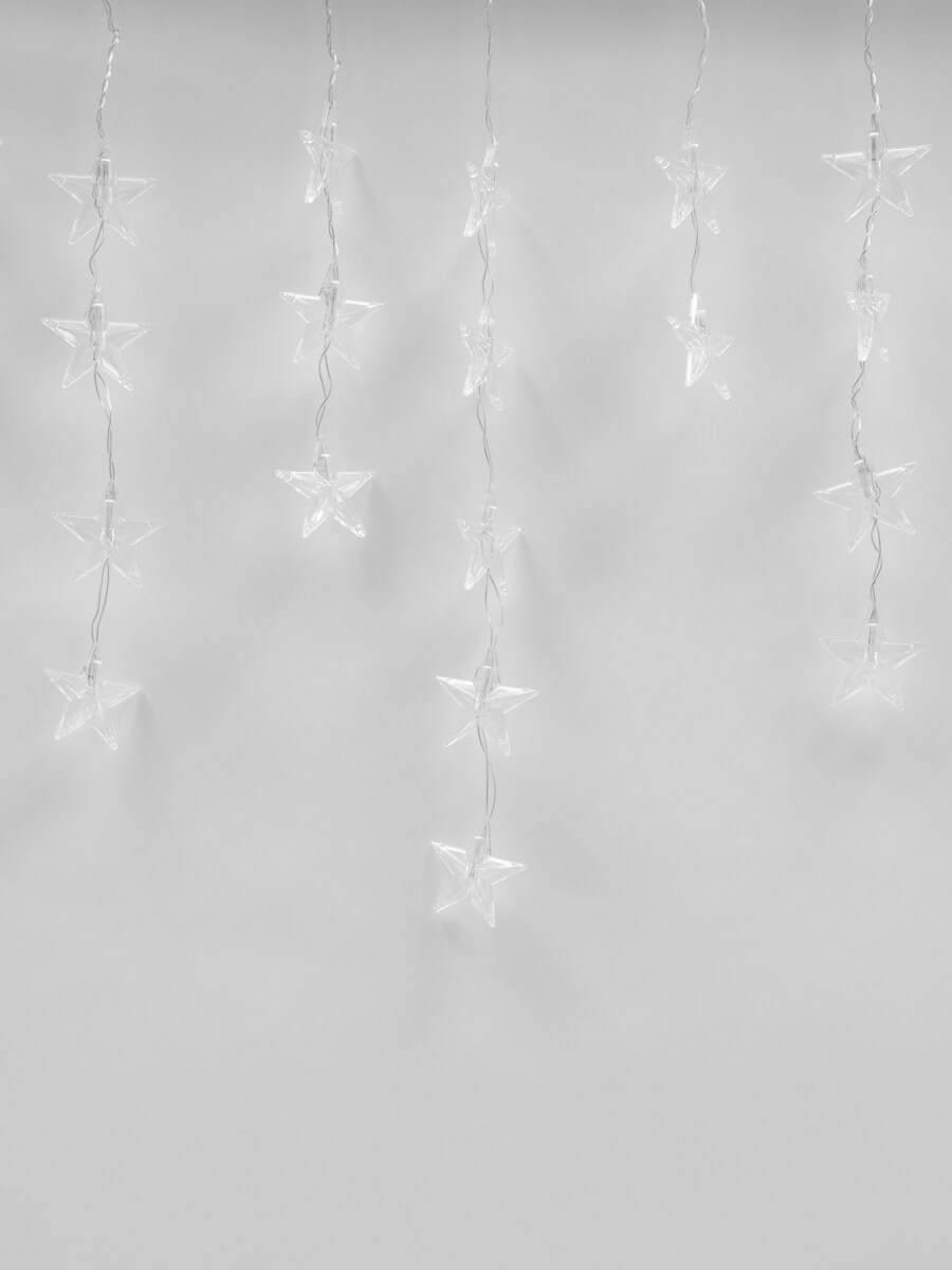 Светодиодная гирлянда Uniel занавес 220V белый ULD-E5505-196/DTK WHITE-BLUE IP20 STARS-1 UL-00001410 1