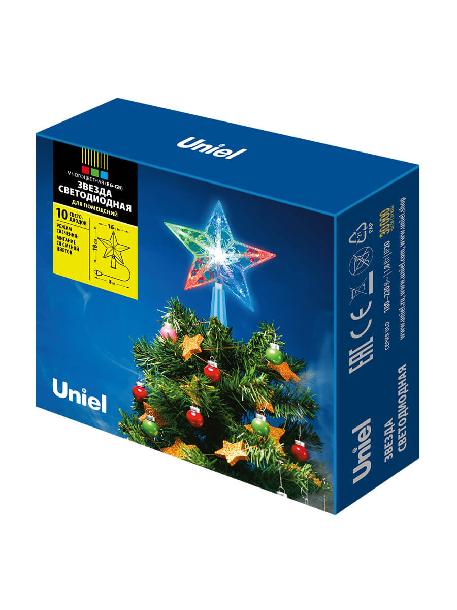 Украшение светодиодное Uniel Звезда разноцветный ULD-H1516-010/DTA Multi Star UL-00005491 3