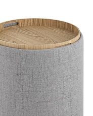 Пуф с ящиком Stool Group Хюгге S рогожка серая 19B260LS Y13-8 4