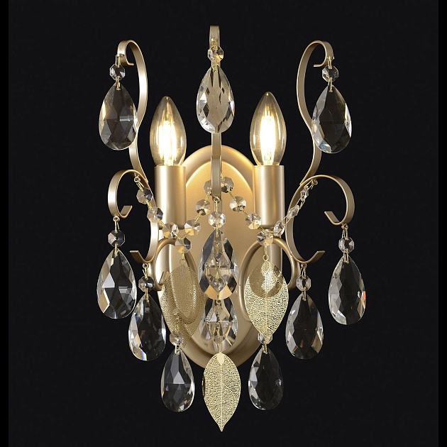 Настенный светильник Crystal Lux Esmiralda AP2 Gold изображение 10 Настенный светильник Crystal Lux Esmiralda AP2 Gold Фото № 10