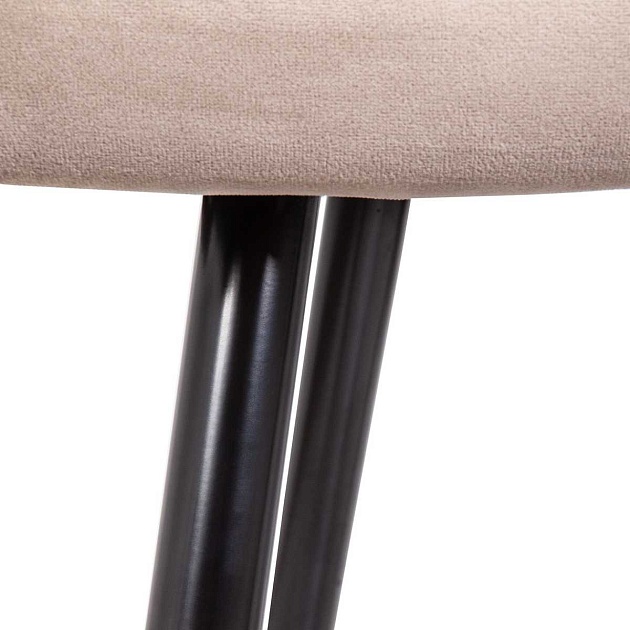 Кресло AksHome Brit бежевый, велюр, цвет каркаса черный 67630 Фото № 4