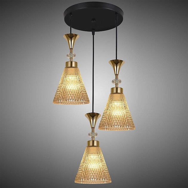 Подвесная люстра Reluce 02005-0.9-03 Amber Фото № 3