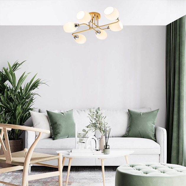 Потолочная люстра Escada Hope 1132/6P Gold изображение 6 Потолочная люстра Escada Hope 1132/6P Gold Фото № 6