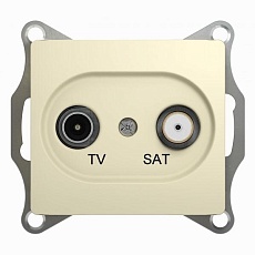 ТВ-розетка оконечная TV/SAT Systeme Electric Glossa бежевая GSL000297