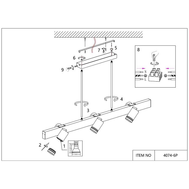Подвесная люстра Favourite Six 4074-6P Фото № 2