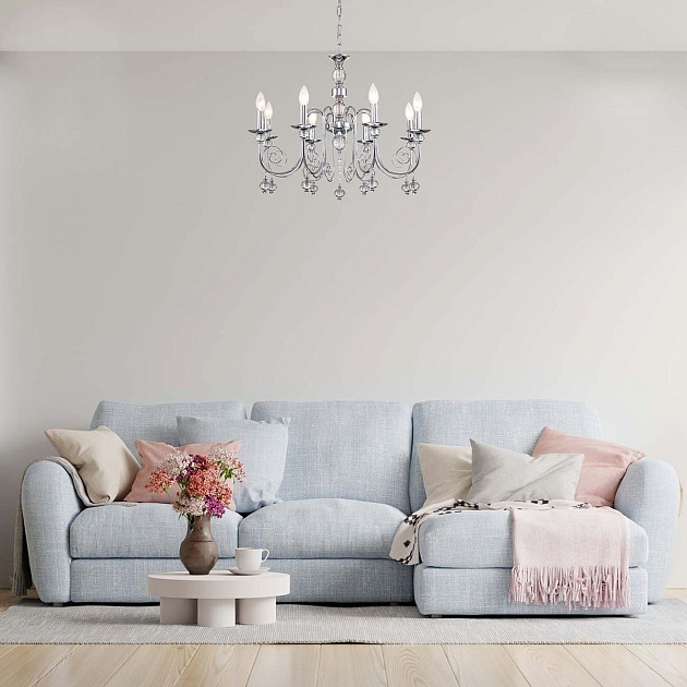 Подвесная люстра Escada Shine 678/8PL Chrome изображение 5 Подвесная люстра Escada Shine 678/8PL Chrome Фото № 5