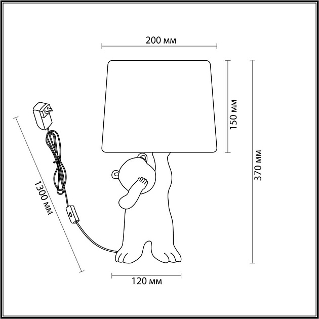 Настольная лампа Lumion Moderni Bear 5663/1T Фото № 2