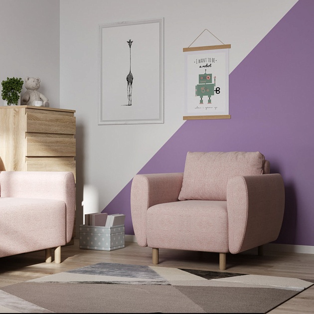 Кресло Шведский Стандарт Тулисия Twist 16 светло-розовое TULACH TW16 изображение 2 Кресло Шведский Стандарт Тулисия Twist 16 светло-розовое TULACH TW16 Фото № 2