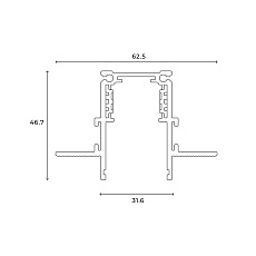 Шинопровод встраиваемый ElDeko 48В-2м, чёрный HSBL_0061 2