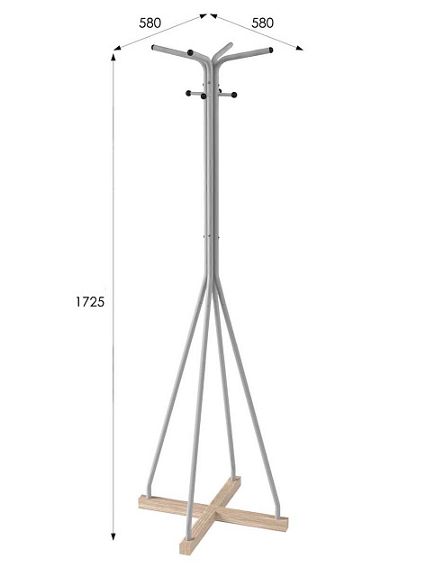 Напольная вешалка Мебелик Галант 218 007165 изображение 3 Напольная вешалка Мебелик Галант 218 007165 Фото № 3