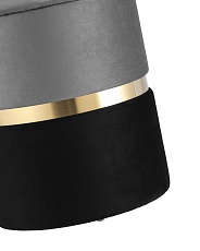 Пуф Stool Group Кэрри с ящиком велюр серо-черный 19A060VA-8167-55/70 4