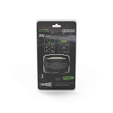 Налобный светодиодный фонарь Gauss аккумуляторный 40х60 130 лм GF405 4