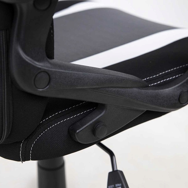 Игровое кресло AksHome Flaviy черный/серый/белый, ткань 86381 изображение 3 Игровое кресло AksHome Flaviy черный/серый/белый, ткань 86381 Фото № 3