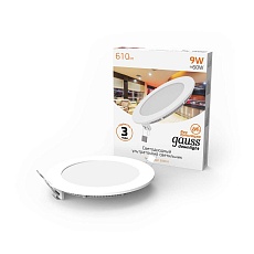 Встраиваемый светодиодный светильник Gauss 939111109 2