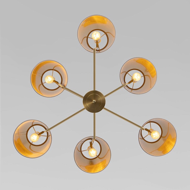 Подвесная люстра Eurosvet Topanga 60173/6 латунь a069017 изображение 2 Подвесная люстра Eurosvet Topanga 60173/6 латунь a069017 Фото № 2