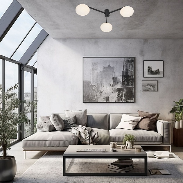 Потолочная люстра Eurosvet Opaline 70220/3 черный Фото № 5