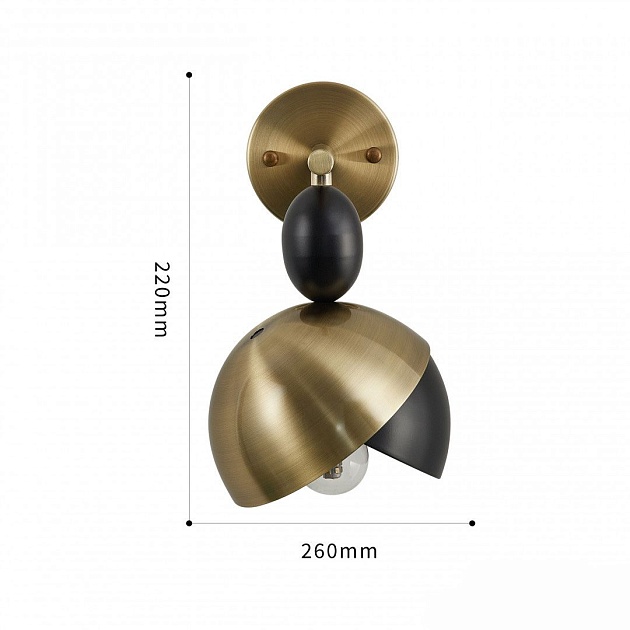 Бра Arte Milano Neapolis71307 271307/1B BK/GD Фото № 2