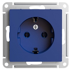 Розетка 2К+З Systeme Electric AtlasDesign 16A 250V аквамарин ATN001143 1