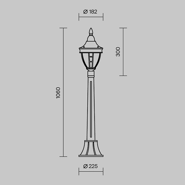 Уличный светильник Maytoni Novara O026FL-01B Фото № 2