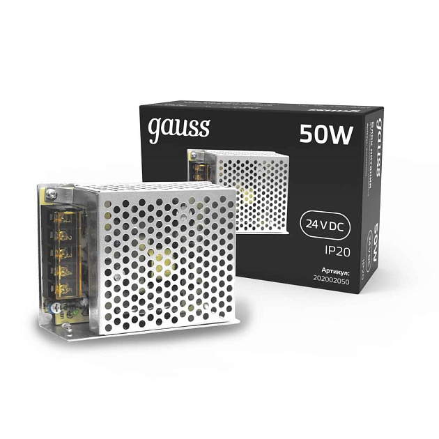 Блок питания Gauss 50W 24V IP20 202002050 Фото № 3