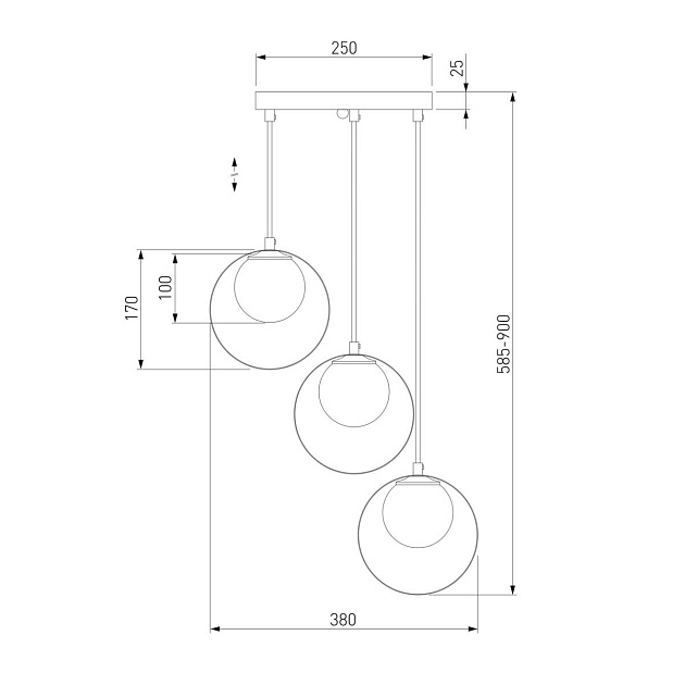 Подвесная люстра Eurosvet Dublin 50205/3 черный/бронза Фото № 2