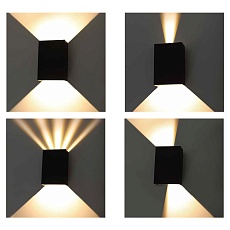 Уличный настенный светодиодный светильник Arte Lamp Algol A5640AL-2BK 2