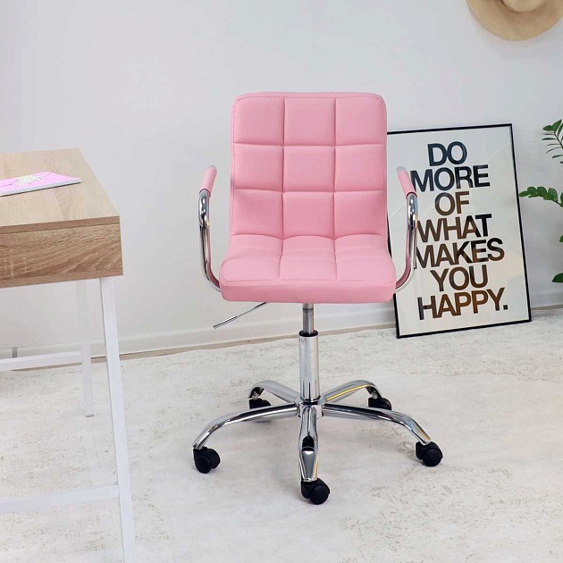 Поворотное кресло AksHome Rosio розовый, экокожа 58826 Фото № 4