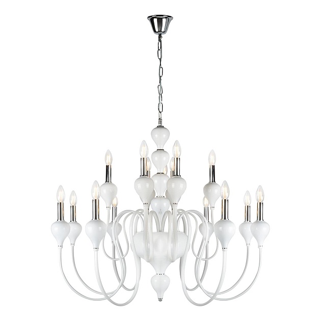 Подвесная люстра iLamp Lady 88003-10+5 WH изображение 1 Подвесная люстра iLamp Lady 88003-10+5 WH Фото № 1