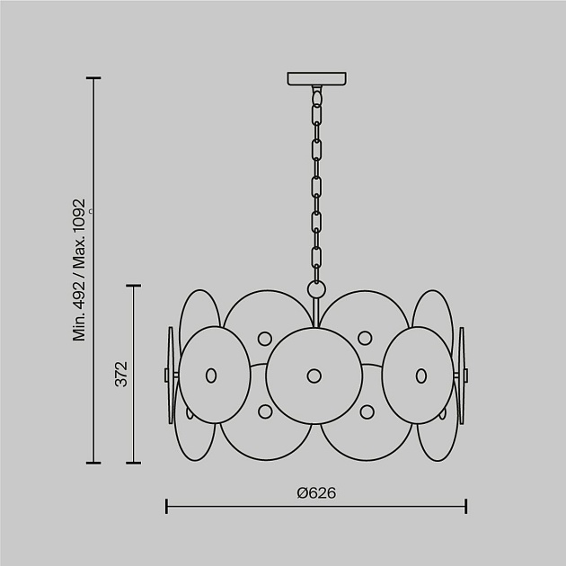 Подвесная люстра Maytoni Aster MOD007PL-08G Фото № 5