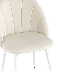 Кухонный стул Stool Group Логан велюр молочный белые ножки AV 413-Cmil-02 1