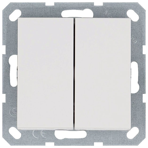 Выключатель двухклавишный Jasmart G3023W Фото № 2