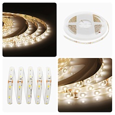 Светодиодная влагозащищенная лента Apeyron 4,8W/m 60LED/m 3528SMD теплый белый 5M 00-09 1