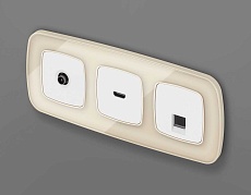 Лицевая панель ТВ-розетки AMBRELLA VOLT OP1130 1