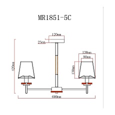 Потолочная люстра MyFar Daniel MR1851-5C 1