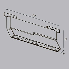 Трековый светодиодный светильник Maytoni Technical Levity Points Rot TR194-1-12W2.7K-M-B 1