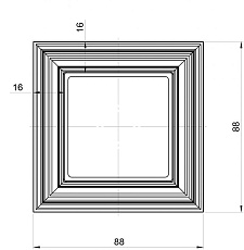 Рамка 1-постовая Liregus Retro коричневый омбре 29-043 1