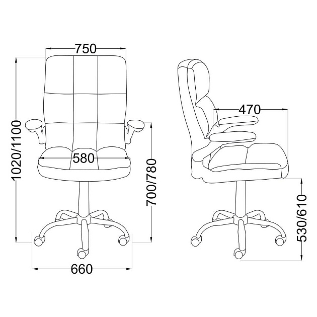 Кресло руководителя AksHome Caesar темно-синий, велюр 86366 Фото № 2